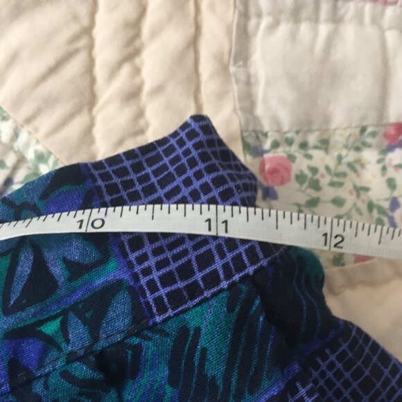 Vintage Lee Winter tropical flowy summer shorts, dark blue (Women's size XS - S) - Picture 10 of 13